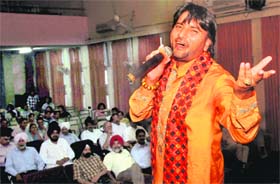Sufi Balbir performs during the founder's day of Post Graduate Government College, Sector 11, in Chandigarh on Sunday