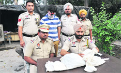 The accused with habit-forming drugs in police custody in Ludhiana.