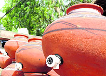Innovation seems to be the buzzword for the artisan who fitted taps on to earthen pots for the convenience of those who yearn for cold water in the sweltering heat