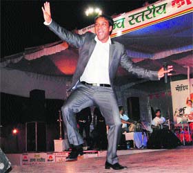 Punjabi singer Master Saleem performs at the summer festival in Dharamsala on Sunday night