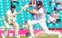 England captain Alastair Cook made a fine century in the second innings.  AFP