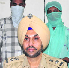 The accused in police custody in Mohali. 