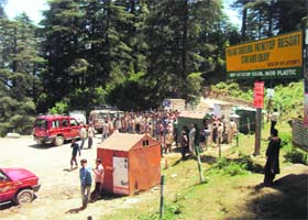 A view of the pictureseque Patnitop hill resort in Batote
