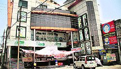 A shopping complex, owned by an MC councillor, has shops at the basement, meant for parking, in Model House Market in Jalandhar