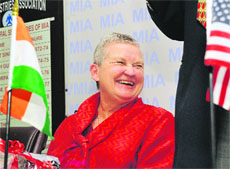 Nancy J Powell, US Ambassador, at the launch of the American Business Corner in Phase 7, Mohali, on Wednesday. 