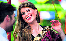 Amelia Rose Hillary, granddaughter of Sir Edmund Hillary, at a function to mark the 60th anniversary of the conquest of Mount Everest in Kathmandu on Wednesday