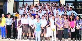 Students of DAV Public School, Pakhowal Road, in high spirits in Ludhiana