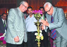Governor NN Vohra inaugurates a conference on orthopeadics in Srinagar on Saturday