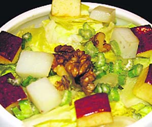 Waldorf salad gets its name from the legendary hotel Waldorf-Astoria
