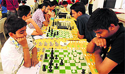 Punjab State Chess Championship in progress at Teachers Home on Sunday