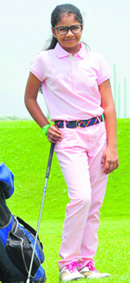 Vasundhara Thiara at the CGA Golf Range on Sunday.