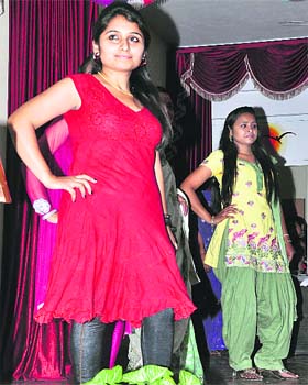 Ramp walk: Students participate in a modelling show during a farewell party in Jalandhar on Sunday