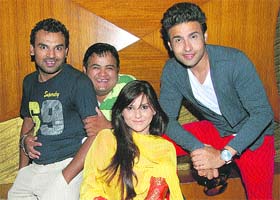 Cast and crew of Punjabi movie Myself Ghaint in Jalandhar