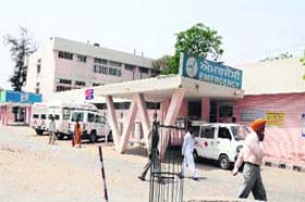 A view of the emergency ward of the Civil Hospital in Bathinda