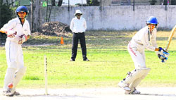 A batsman plays a shot during the Under-14 CCA Cup Cricket Tournament at Government Model Senior Secondary School, Sector 19, Chandigarh, on Monday. Tribune photo: Manoj Mahajan