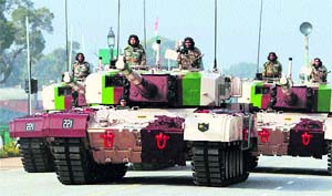 Indigenously developed Arjun tanks on parade in New Delhi. In many critical areas, the DRDO's performance has been characterised by inordinate delays and inability to incorporate latest technologies, resulting in unexpected problems at the series production stage