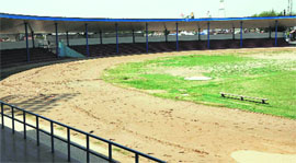 The track meant for athletic events is lying incomplete at the Multi-purpose Sports Stadium in Bathinda. 