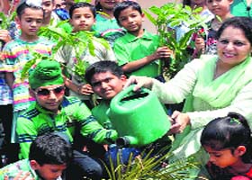 Students of Ashmah International School, Sector 71, Mohali celebrate World Environment Day