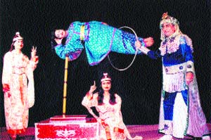 Magician Samrat Shankar performs one of his famous tricks in Shimla.