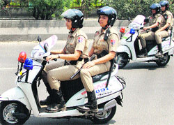 The Commissionerate Police has deployed a womens squad to check untoward incidents against women in Jalandhar. Photo: Sarabjit Singh
