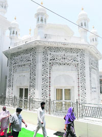 The Operation Bluestar Memorial at the Golden Temple complex in Amritsar.