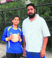 Kiran Kanojia with her coach