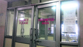 The entry to the coronary care unit at Government Medical College and Hospital, Sector 32, in Chandigarh. The unit located on the fifth floor of Block C will be converted into an advanced cardiac centre.