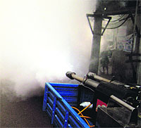 A file photo of a fogging machine