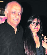 Mukesh Bhatt with daughter Sakshi