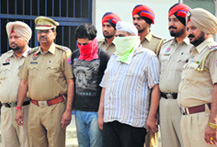 The bookies in police custody in Ludhiana.