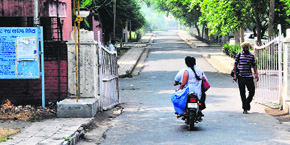 The entrance to Punjab State Power Corporation Ltd complex in Ludhiana, which will be developed into a downtown area.