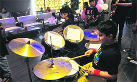 Children attend the summer classes organised at the Lodhi Club in Ludhiana.