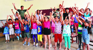 Students at a summer camp at Sacred Heart Senior Secondary School, Sarabha Nagar, Ludhiana. 