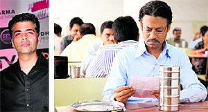 Karan Johar; and a still from Lunchbox