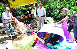 The police collects tents and other belongings of protesters at Ankara's Kugulu Park on Wednesday