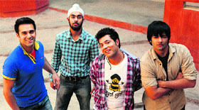 A still from the movie, Fukrey