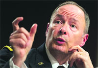 Director of the National Security Agency General Keith Alexander in Washington, DC, on Wednesday 