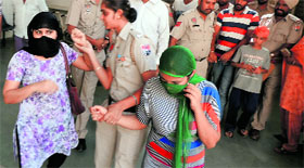 The accused in police custody at Dera Bassi on Friday.