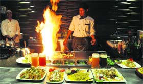 A chef prepares organic and low-calorie food at a wedding in Ludhiana