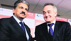 (L) Mahindra group chairman with CIE Automotive chairman