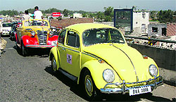 The vintage car rally brings out the old and classic cars on the road