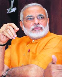 Narendra Modi, Gujarat Chief Minister and chief of the BJP election campaign committee