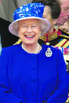 Britains Queen Elizabeth II stands on the balcony of Buckingham Palace, following her birthday parade Trooping the Colour in London on Saturday. AFP