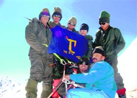 Students of Doon School at the Dhumdar Kandi Pass in Uttarkashi district