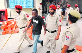 A Nigerian student of Lovely Professional University (LPU), arrested on the charge of snatching, being produced in court on Sunday