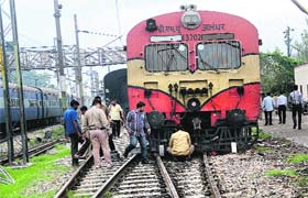 Tragedy averted: The DMU from a shed at the Jalandhar railway station got derailed on Sunday morning. However, there were no passengers in the train. Later in the day, two Railways employees were suspended for the incident