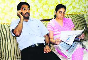 Gaurav and his wife, residents of Sector 20, Panchkula, whose parents are stranded at Karan Prayag in Uttarakhand. 