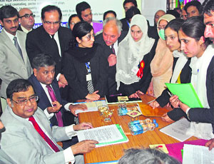 Chief Justice of India Altamas Kabir at Kashmir University in Srinagar on Monday. 