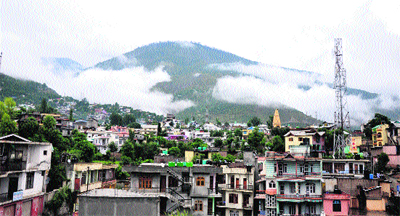 A view of Doda town where residents are still trying to cope up with the losses incurred due to the May 1 earthquake.