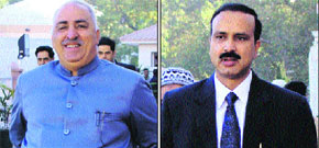 Congress minister Abdul Majid Wani and NC leader Sajjad Ahmed Kichloo